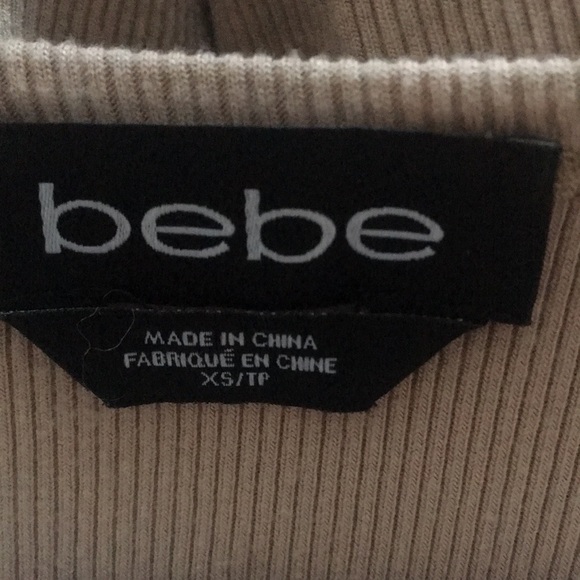 bebe V-Neck 3/4 sleeve rib knit top - Picture 7 of 13